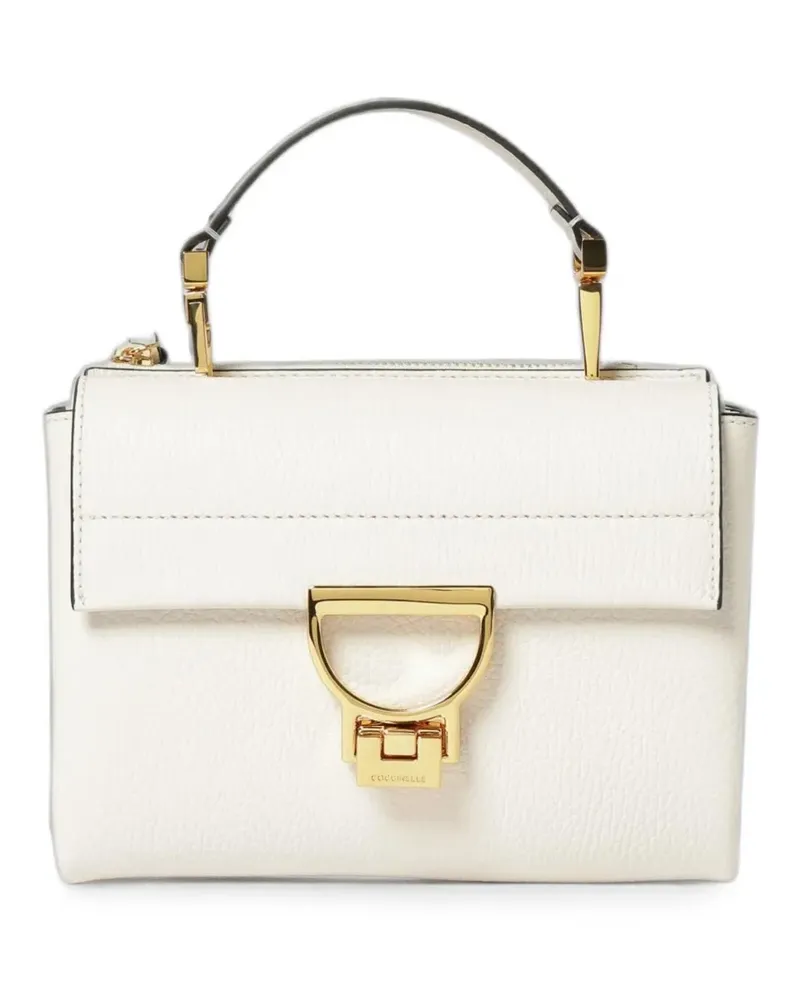 Coccinelle small Arlettis grained leather tote bag - Weiß Weiß