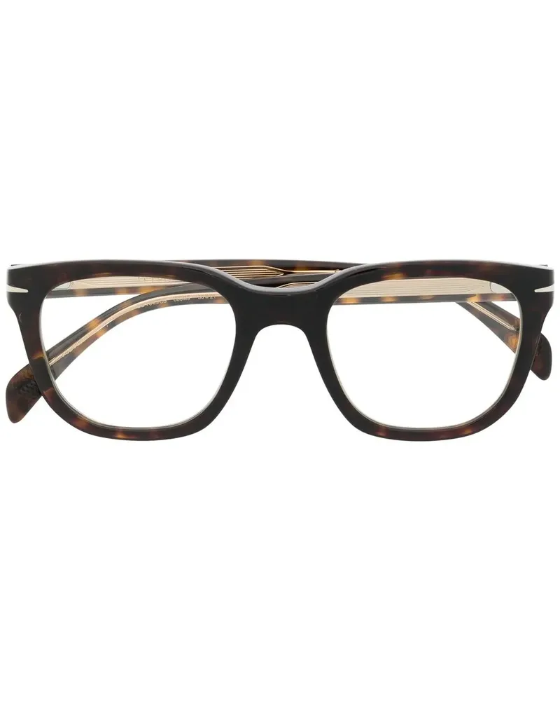 EYEWEAR by DAVID BECKHAM Brille mit Schildpattoptik - Braun Braun