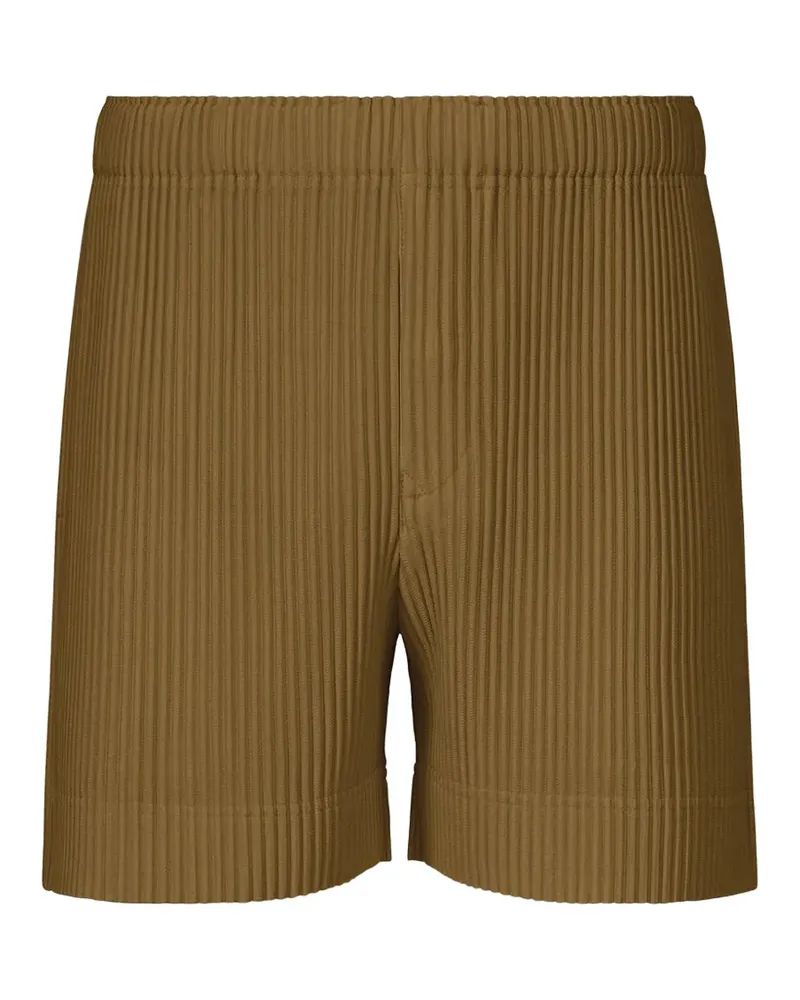 Issey Miyake Colorful Pleats pleated bermuda shorts - Grün Grün