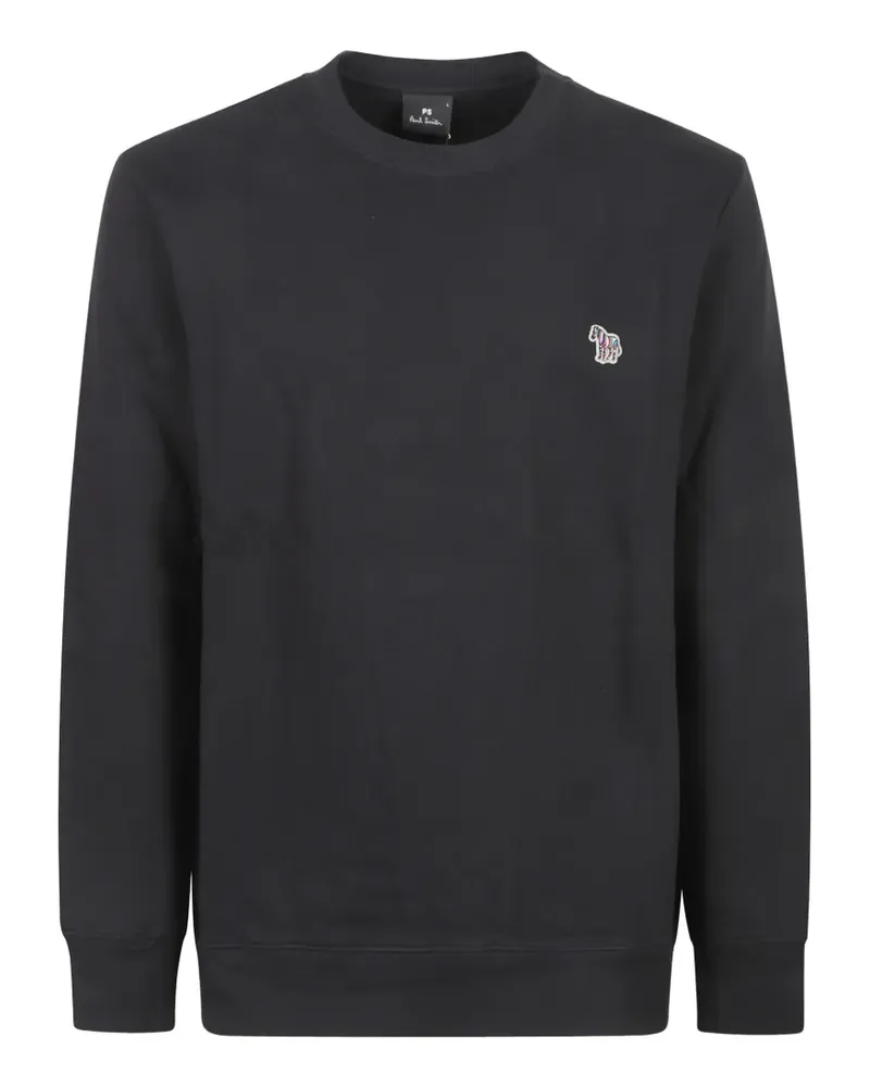 Paul Smith black cotton embroidered Zebra-logo sweatshirt - Schwarz Schwarz