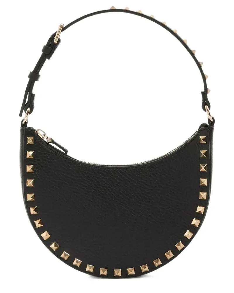 Valentino Garavani Mini Rockstud Hobo-Tasche - Schwarz Schwarz