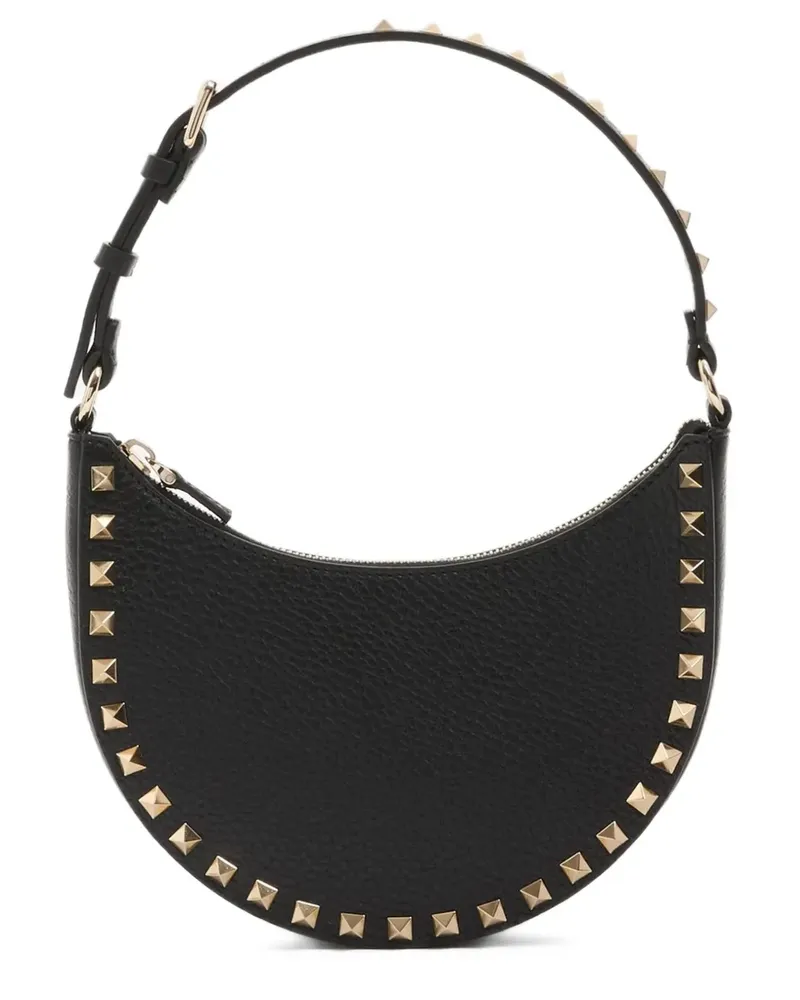 Valentino Garavani Mini Rockstud Hobo-Tasche - Schwarz Schwarz
