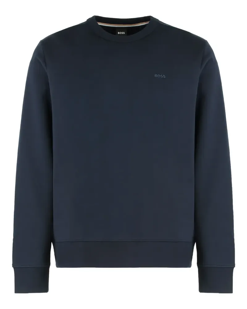 HUGO BOSS Sweatshirt mit Logo-Stickerei - Blau Blau