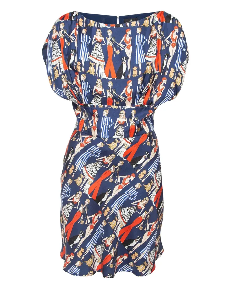 Elisabetta Franchi Pre-owned Minikleid mit Print - Blau Blau
