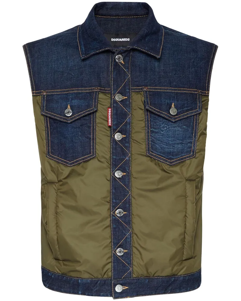 Dsquared2 Jeansweste mit Taschen - Blau Blau