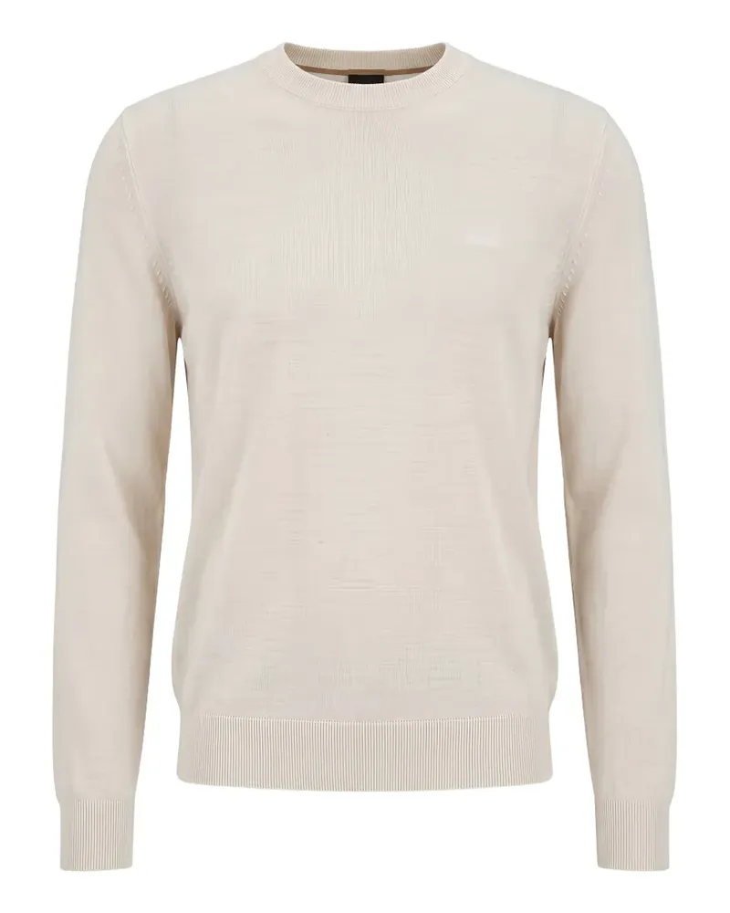 HUGO BOSS Pullover mit rundem Ausschnitt - Nude Nude