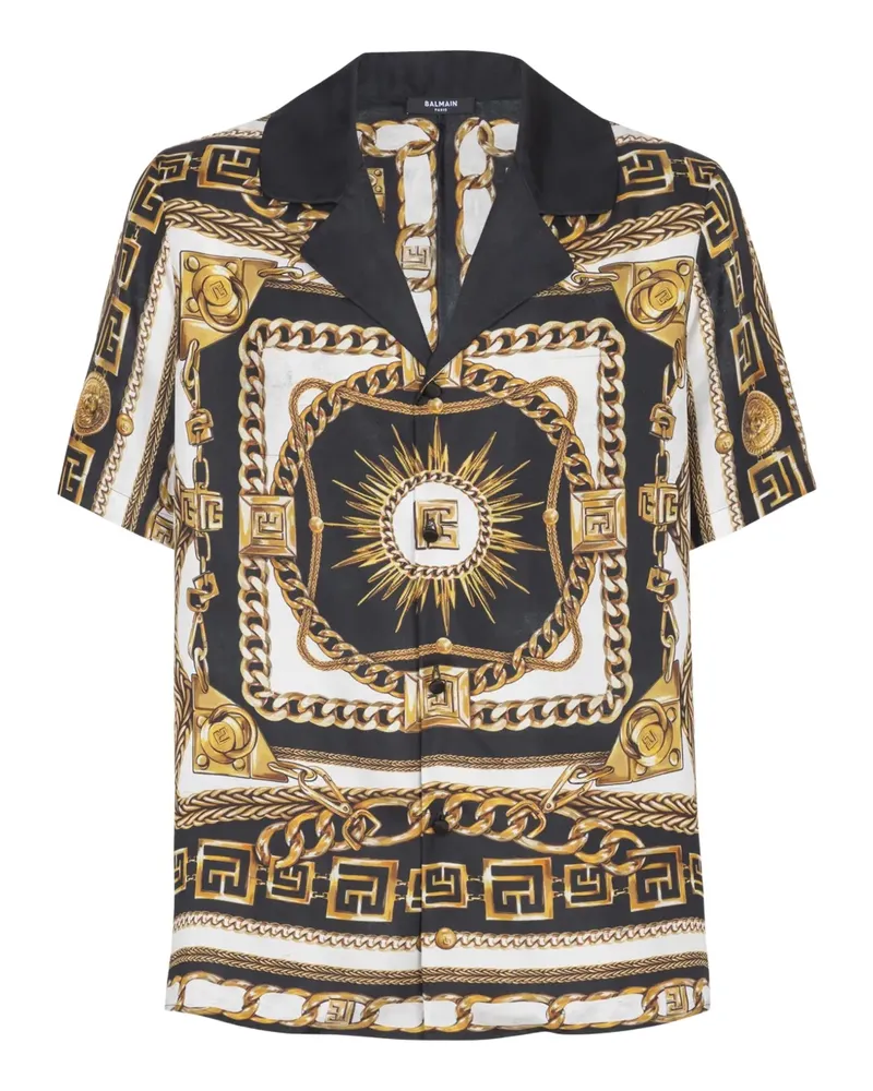 Balmain Hemd mit grafischem Print - Weiß Weiß