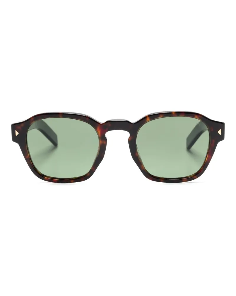 Prada Sonnenbrille mit Logo-Gravur - Braun Braun