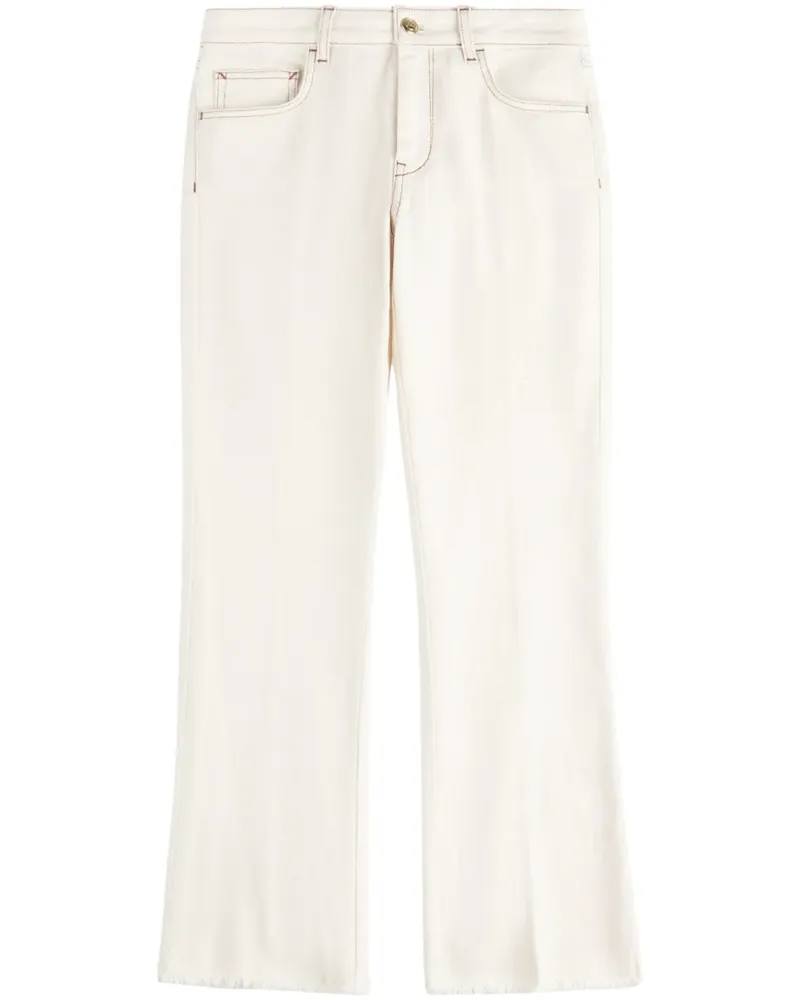 Fay Klassische Cropped-Jeans - Weiß Weiß