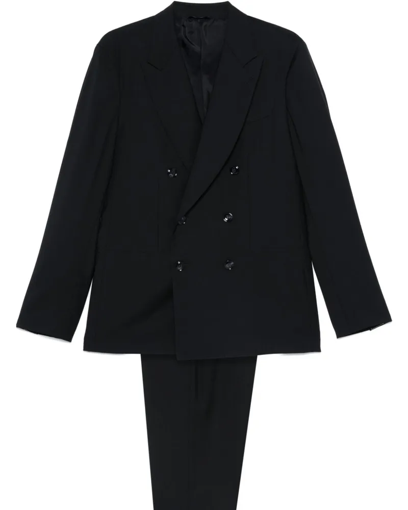 Giorgio Armani Anzug aus Wolle - Schwarz Schwarz