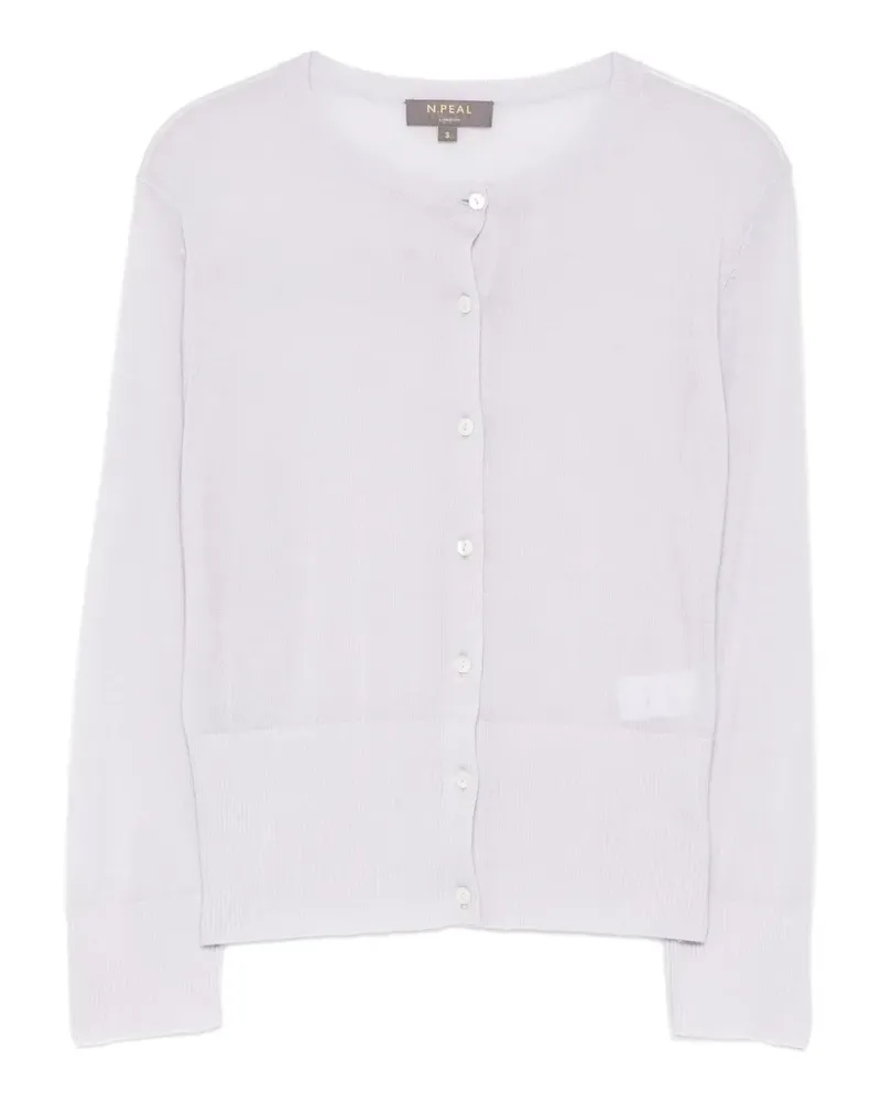 N.Peal Klassischer Cropped-Cardigan - Violett Violett