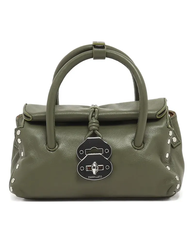 Zanellato Satchel-Tasche mit Nieten - Grün Grün
