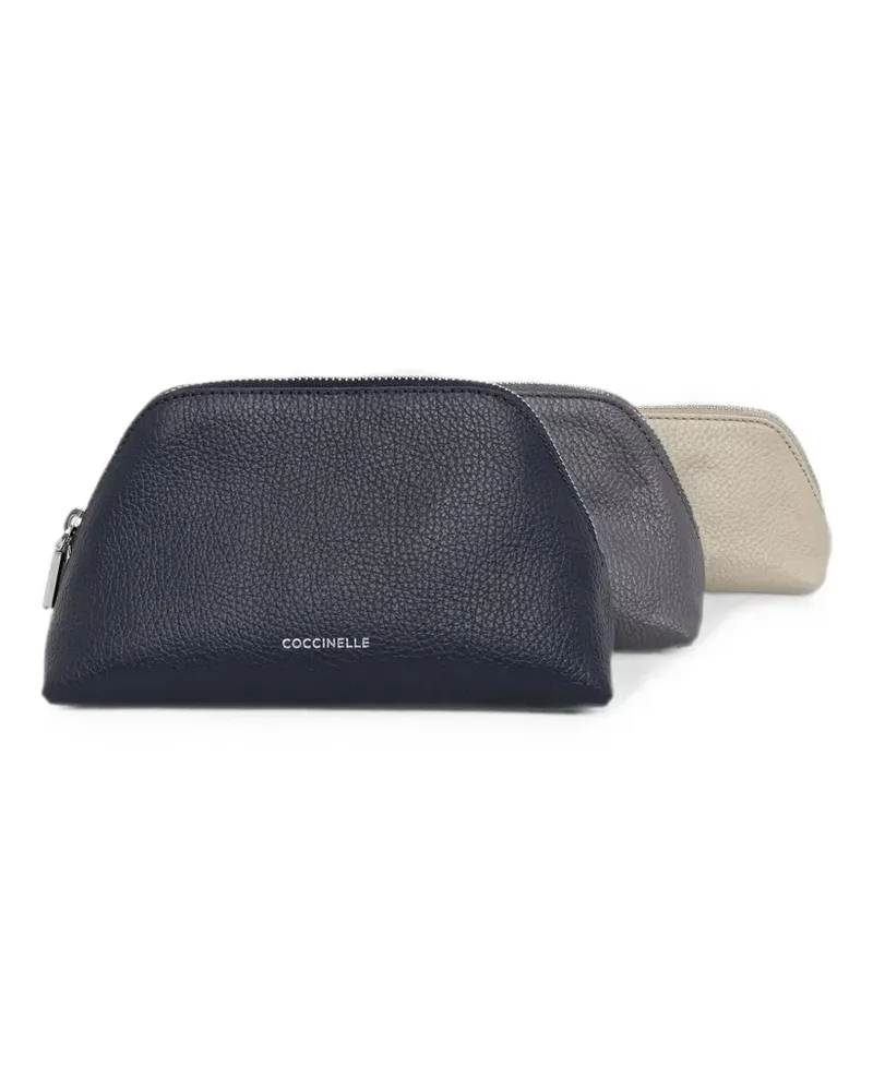 Coccinelle Kosmetiktasche mit Logo-Print - Blau Blau