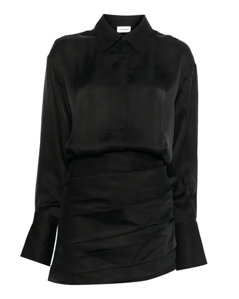 ANDAMANE Andrea Minikleid mit gerafften Details - Schwarz Schwarz