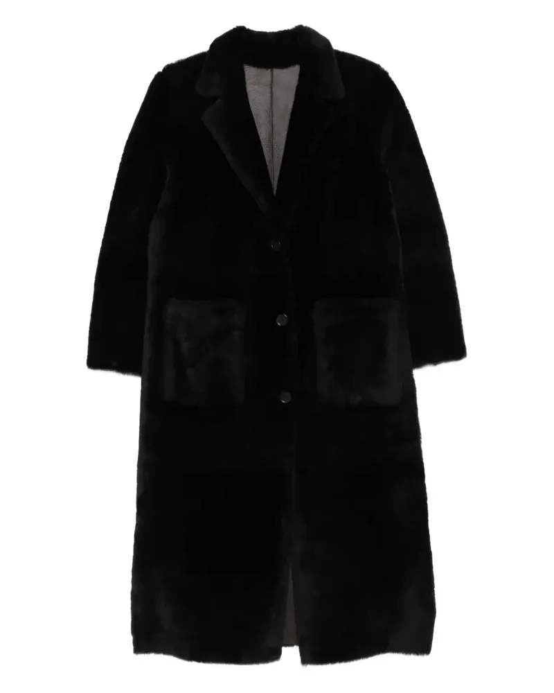 Arma Einreihiger Mantel aus Lammleder - Braun Braun