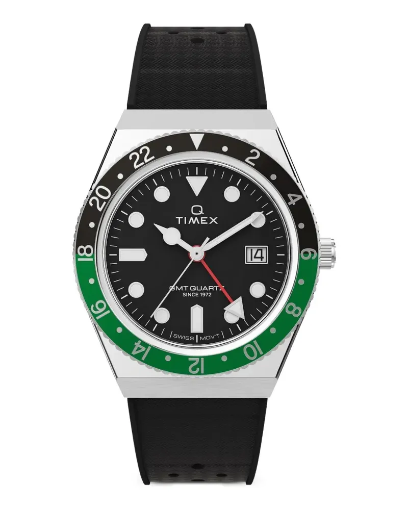 Timex Q ® GMT Armbanduhr 38mm - Schwarz Schwarz