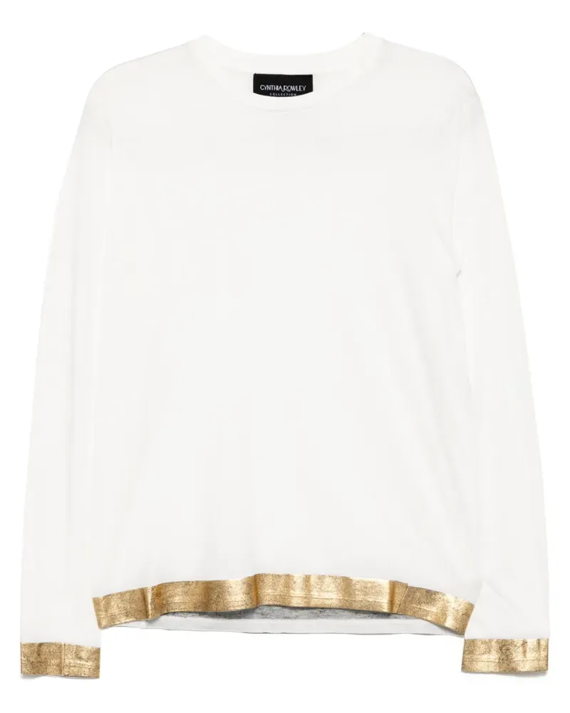 Cynthia Rowley Klassisches Langarmshirt - Weiß Weiß