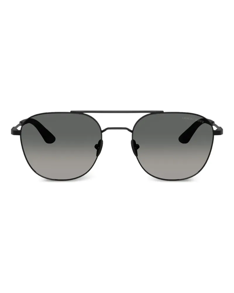 Giorgio Armani Sonnenbrille mit Doppelsteg - Schwarz Schwarz