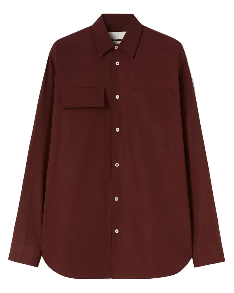 Jil Sander Hemd mit Brusttasche - Rot Rot