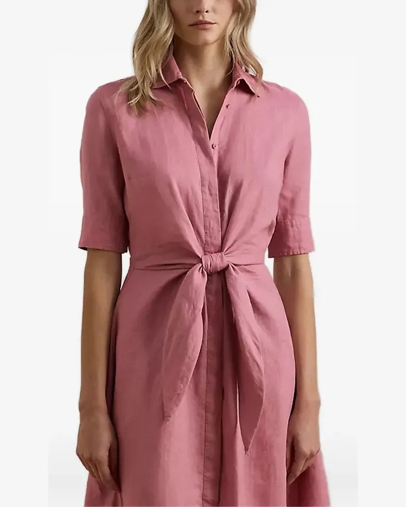 Ralph Lauren Hemdkleid mit Schnürung - Rosa Rosa