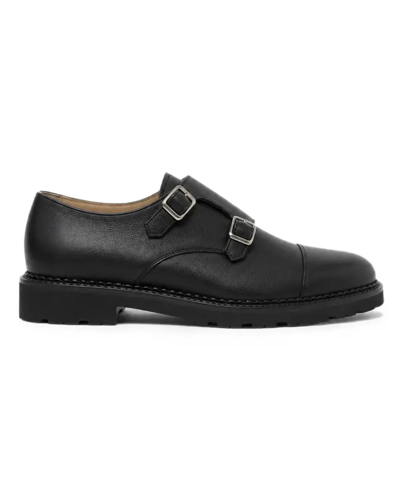 Scarosso Oswald grain-leather monk shoes - Schwarz Schwarz
