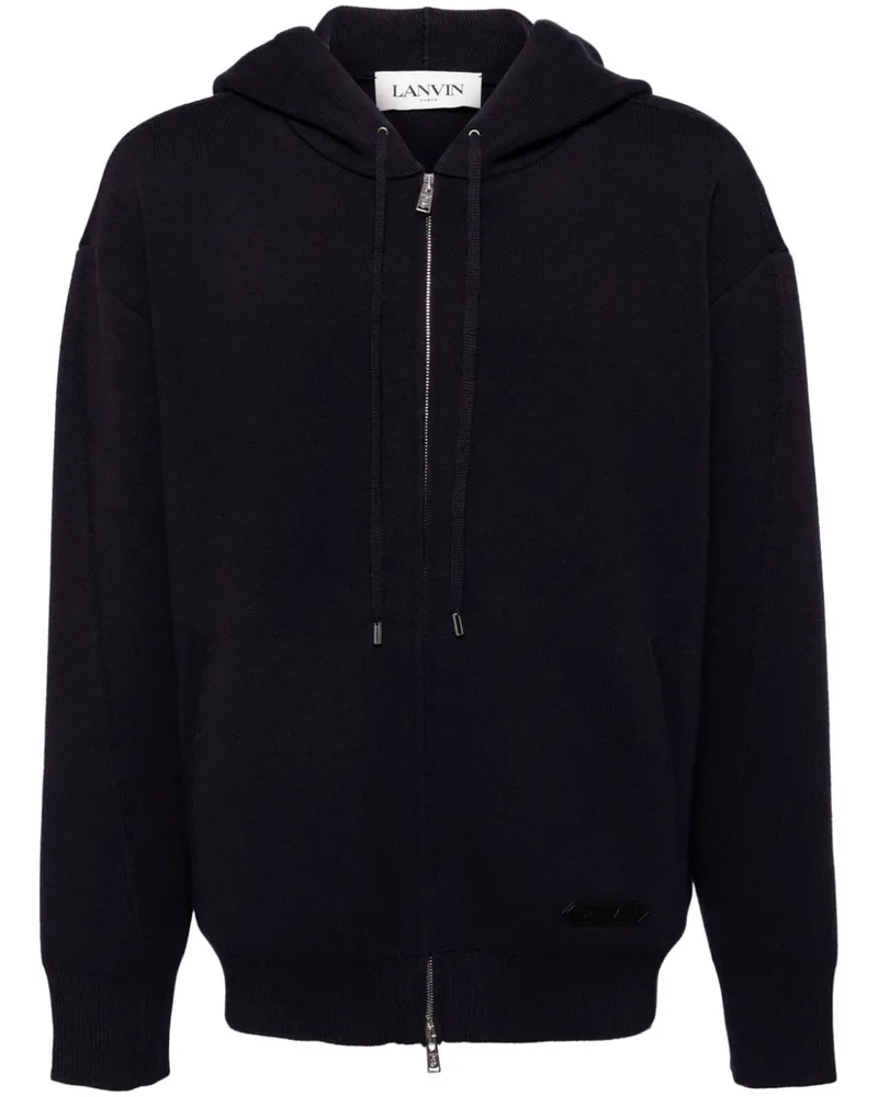 Lanvin Kapuzenjacke mit Reißverschluss - Blau Blau