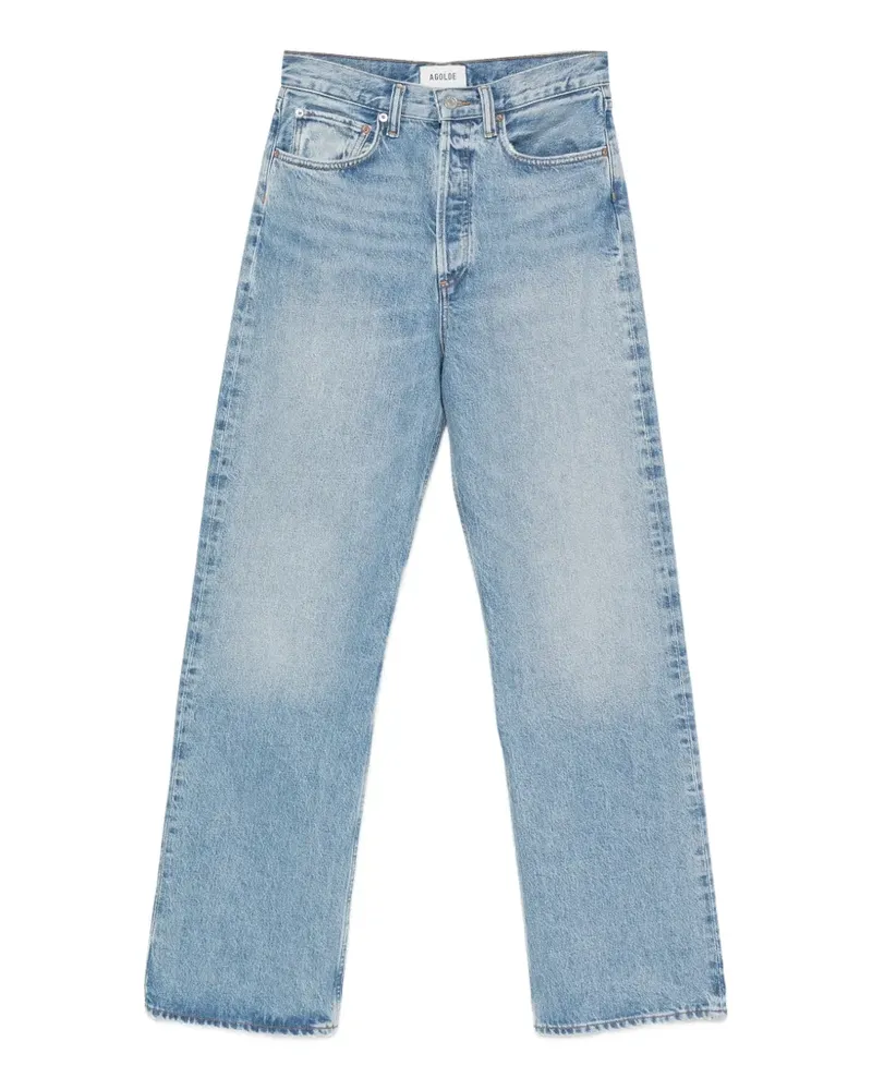 AGOLDE Ausgeblichene Wide-Leg-Jeans - Blau Blau