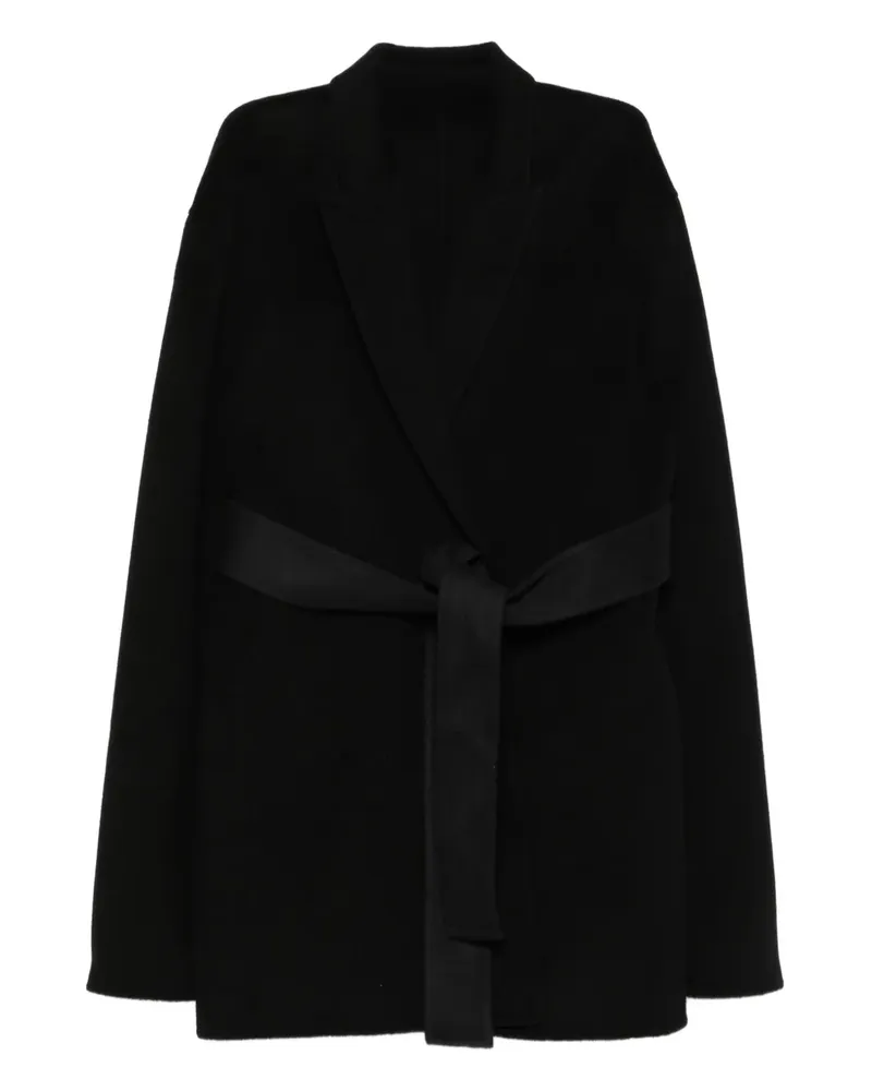 Alberta Ferretti belted-wrap long-sleeves coat - Schwarz Schwarz