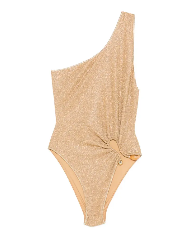 Oséree Lumière one-shoulder swimsuit - Gold Gold