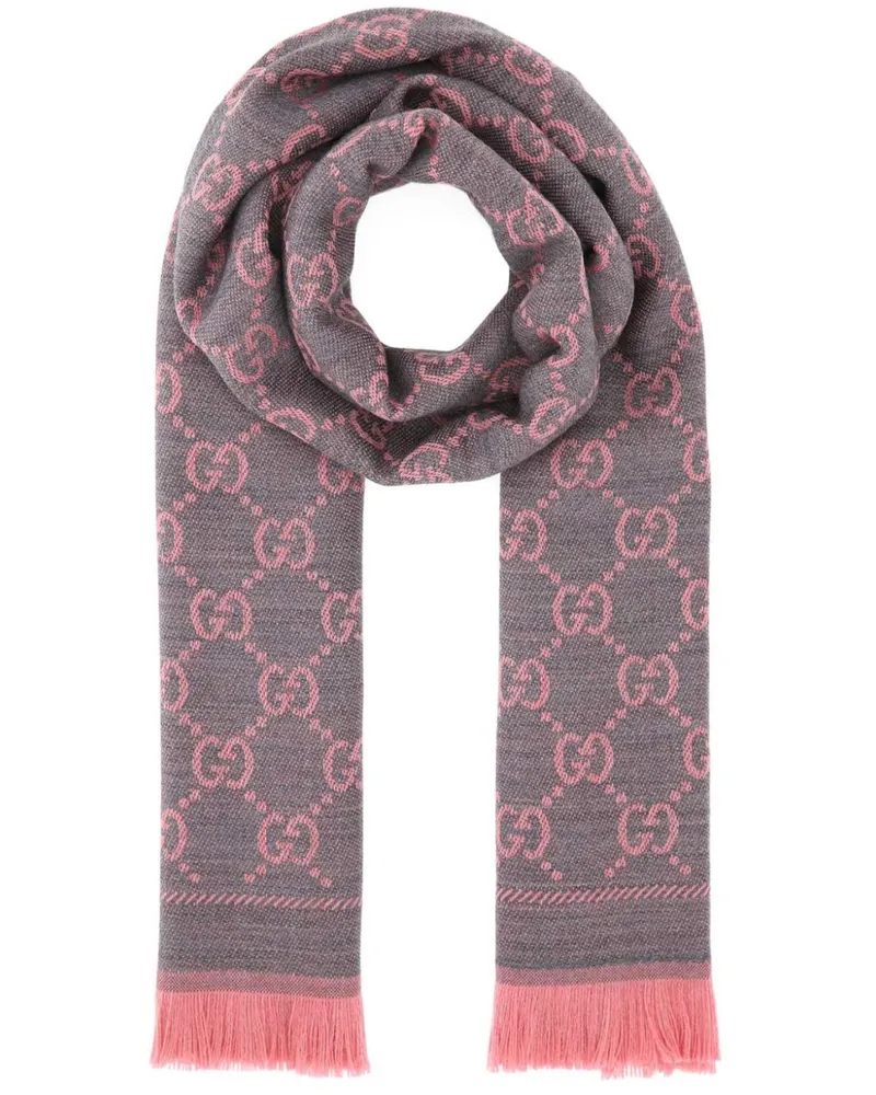 Gucci Schal mit GG-Jacquardmuster - Rosa Rosa
