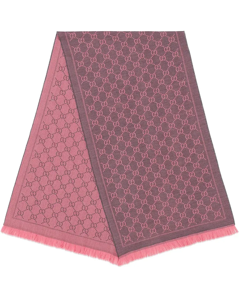 Gucci Schal mit GG-Jacquardmuster - Rosa Rosa