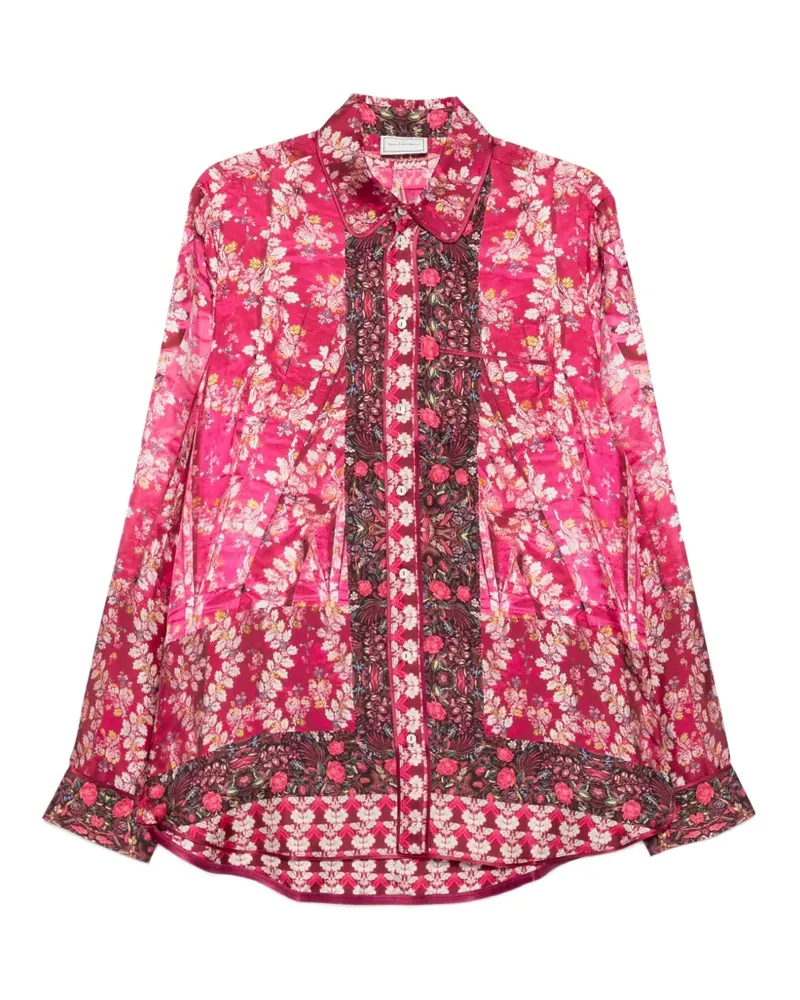 Pierre-Louis Mascia floral-print silk shirt - Rosa Rosa