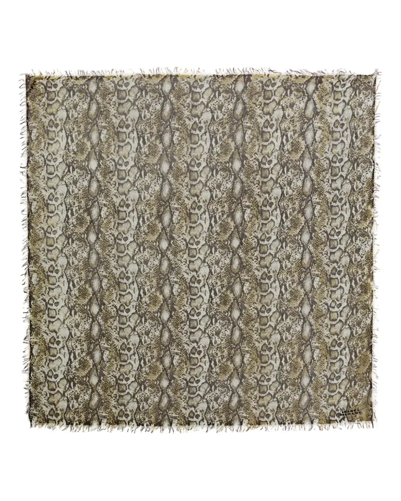 Isabel Marant Fransenschal mit Schlangen-Print - Nude Nude