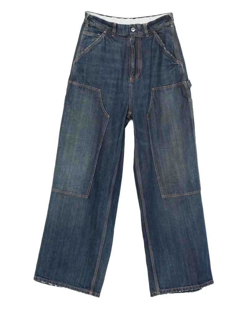 Maison Margiela Hose mit Kontrasteinsätzen - Blau Blau