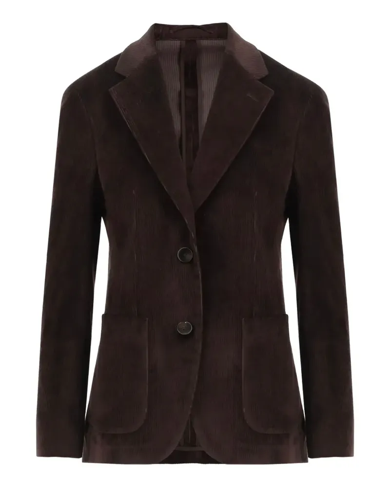LARDINI corduroy single-breasted blazer - Braun Braun