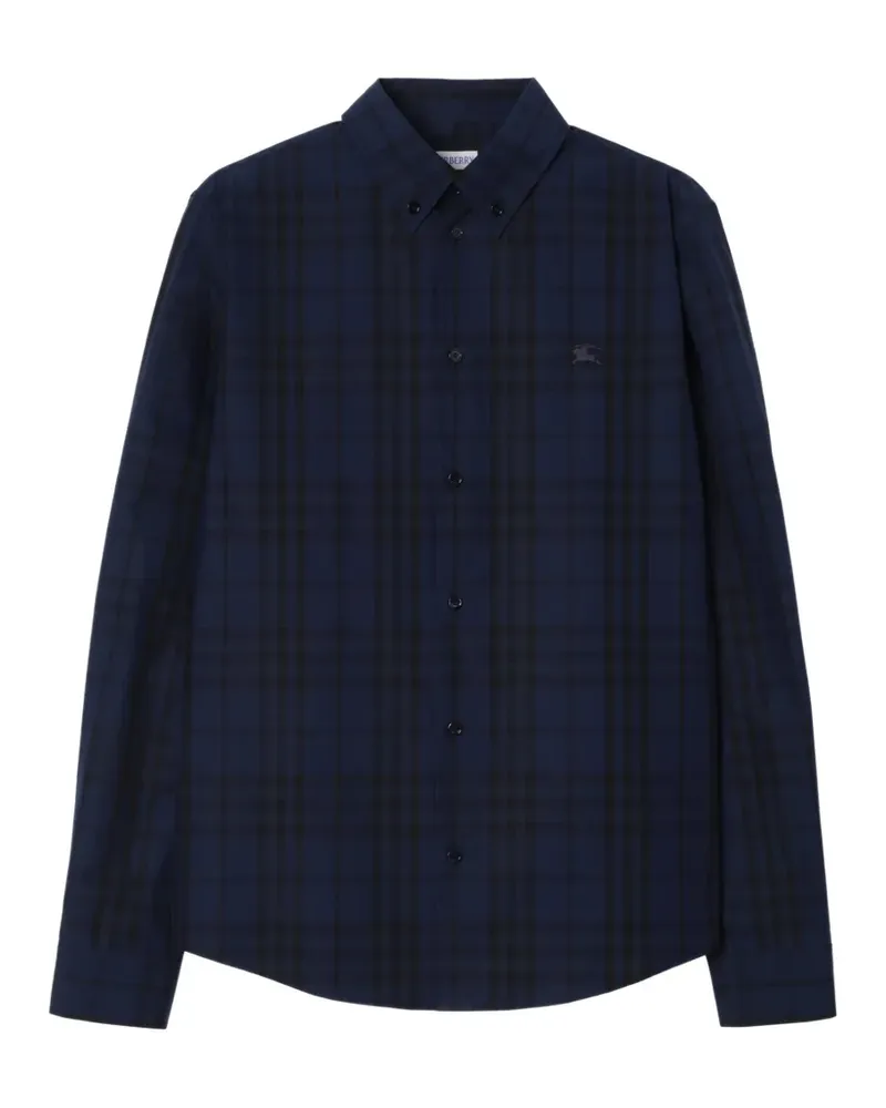 Burberry Popeline-Hemd mit Karomuster - Blau Blau