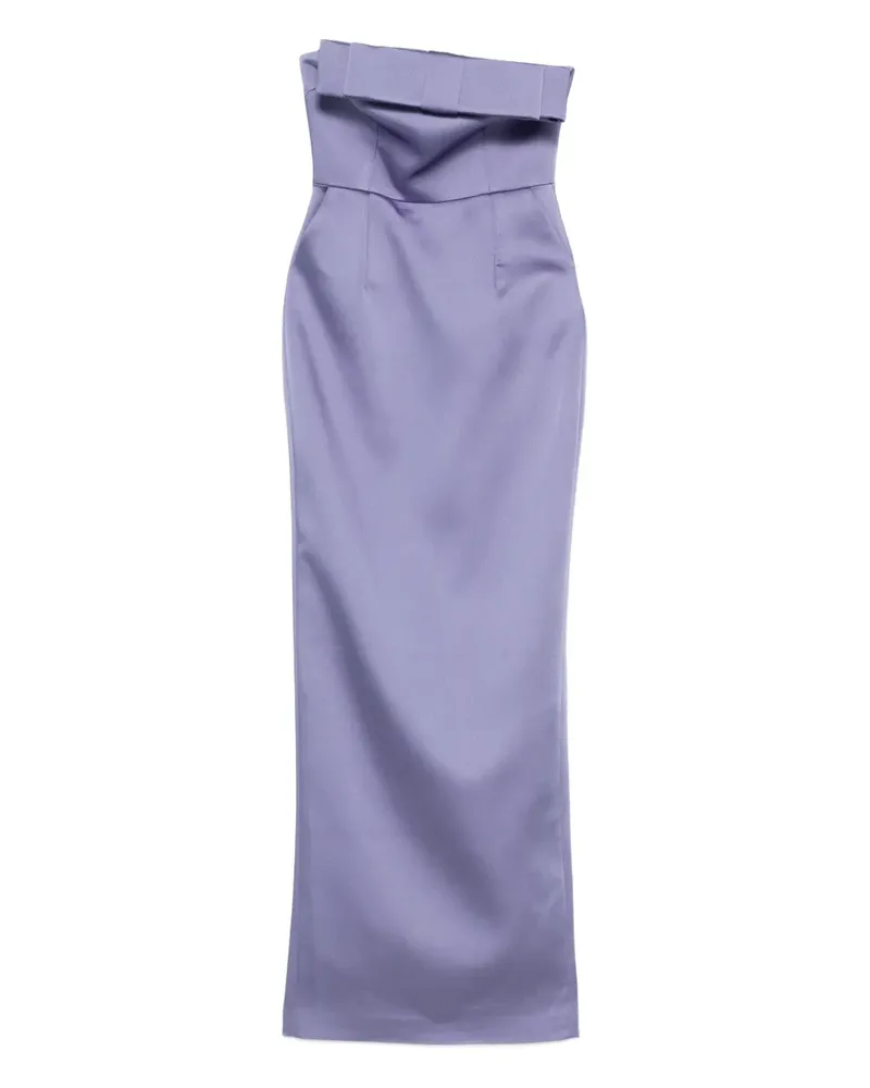 The New Arrivals Ilkyaz Ozel Schulterfreies Sisu Midikleid - Violett Violett