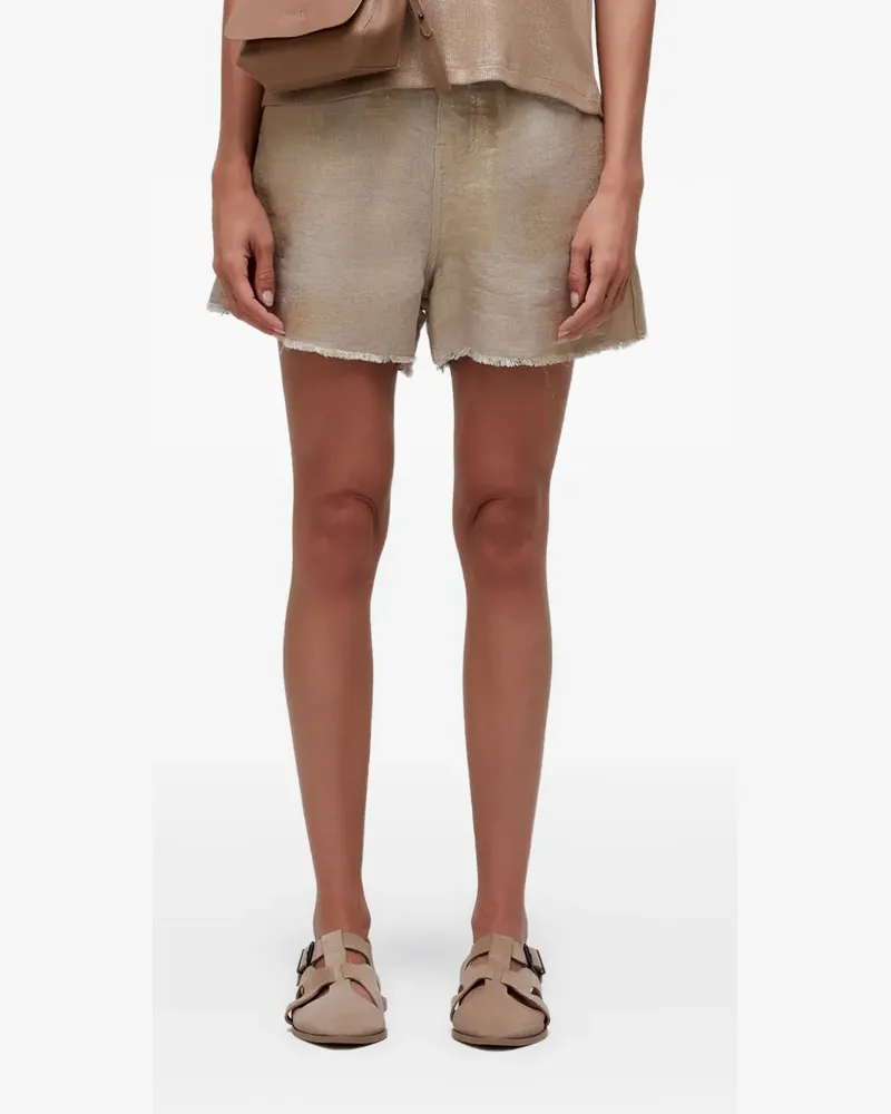 Osklen Kurze Shorts mit ausgefranstem Saum - Nude Nude