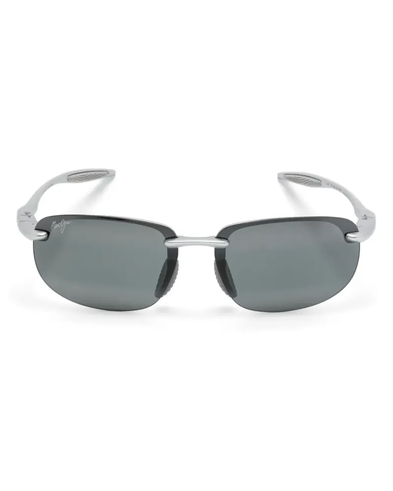 Maui Jim Sonnenbrille mit eckigem Gestell - Silber Silber
