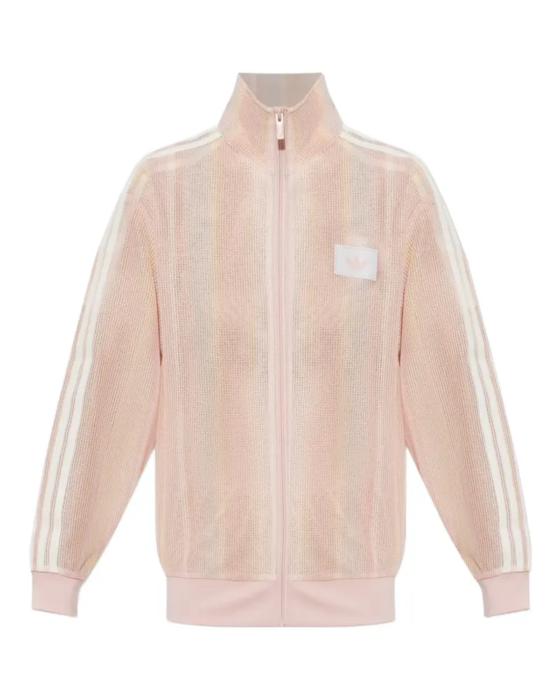adidas Gestreifter Pullover aus Mesh - Rosa Rosa