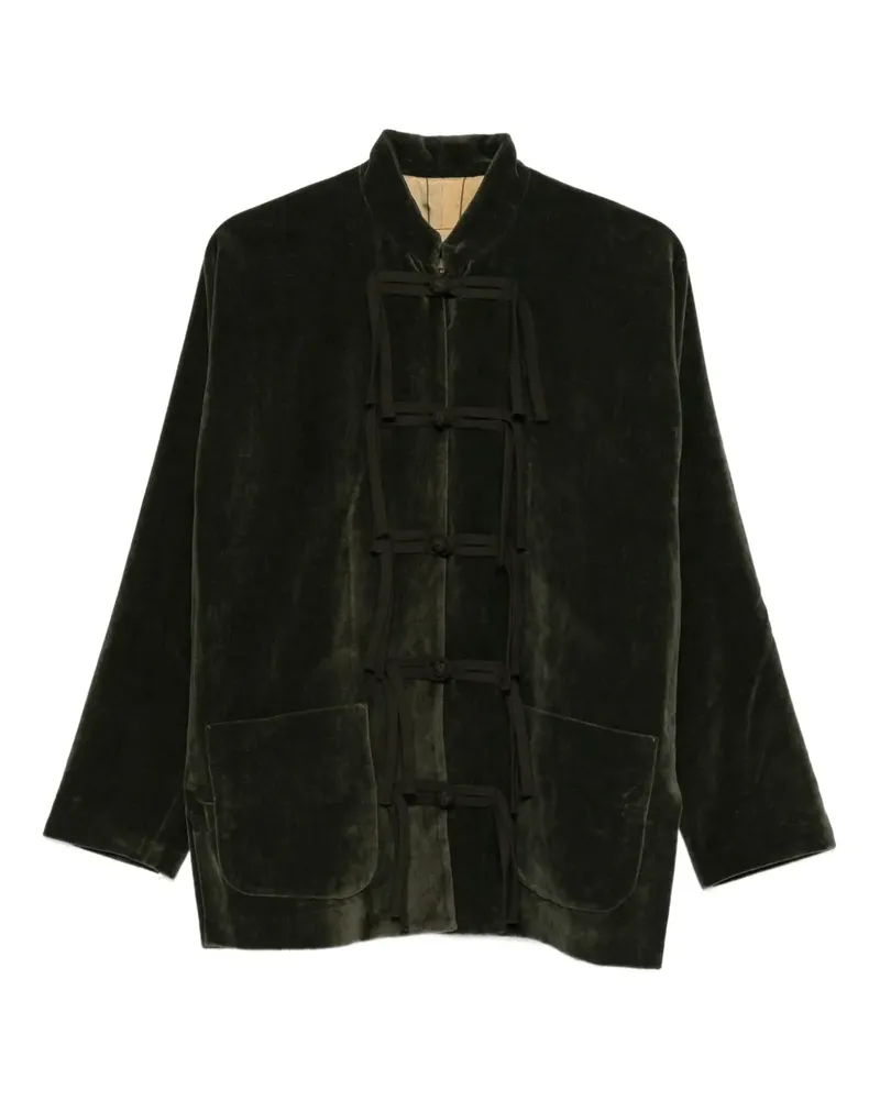 Uma Wang Geknotete Jacke aus Samt - Grün Grün
