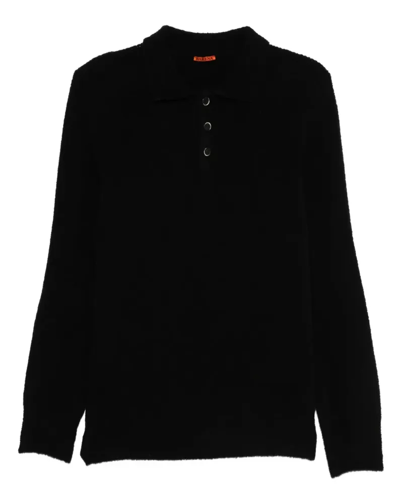 BARENA Pullover mit Polokragen - Schwarz Schwarz