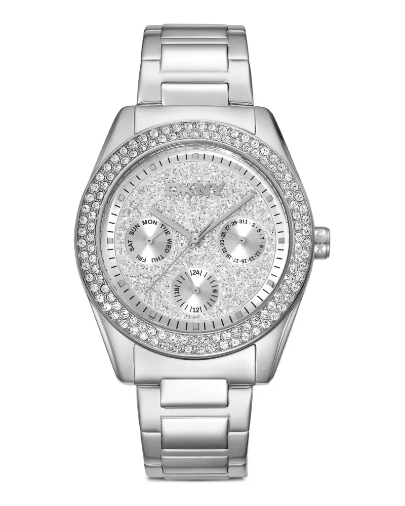 DKNY Armbanduhr mit Kristall-Lünette 36mm - Silber Silber