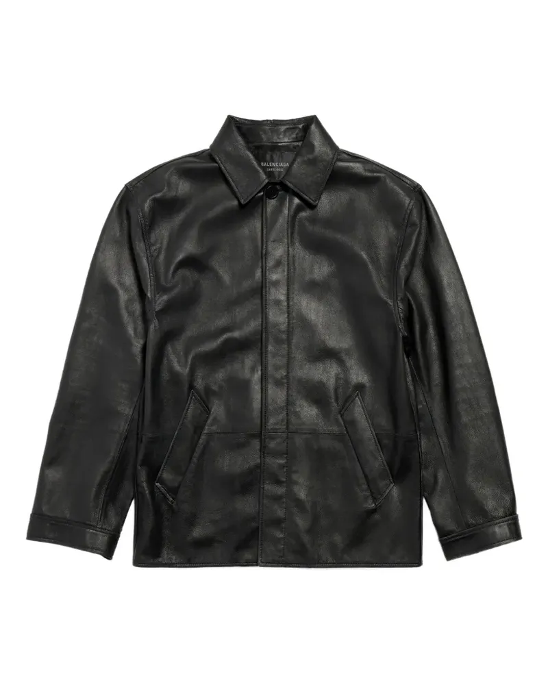 Balenciaga Jacke mit Polokragen - Schwarz Schwarz