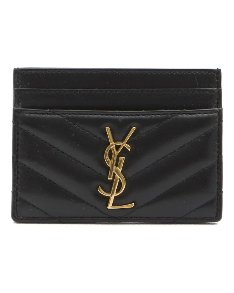 Saint Laurent Kartenetui mit Logo-Schild - Schwarz Schwarz