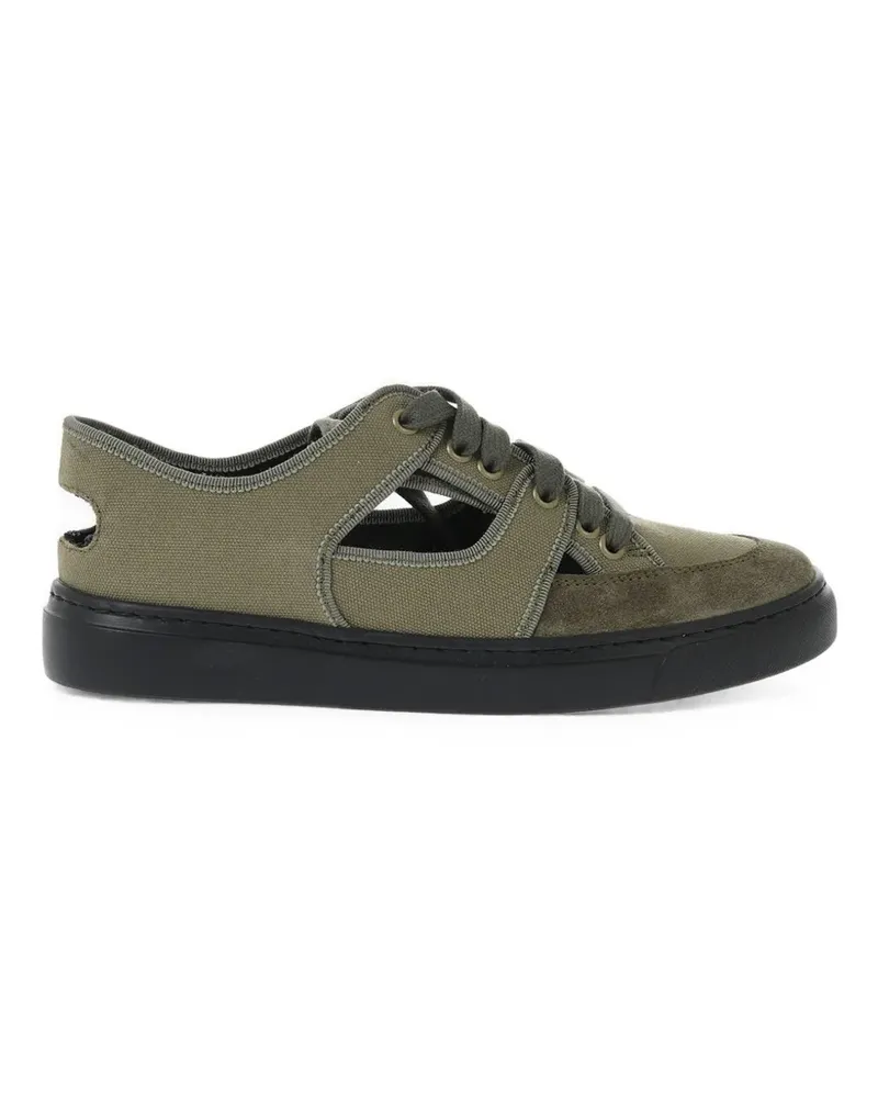 Fabiana Filippi cut-out low-top sneakers - Grün Grün