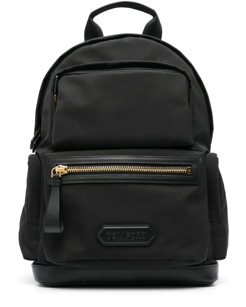 Tom Ford Rucksack mit Logo-Applikation - Schwarz Schwarz