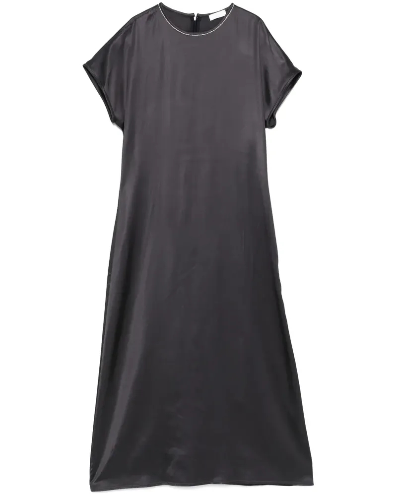 Peserico Midikleid mit Punto Luce-Kette - Blau Blau