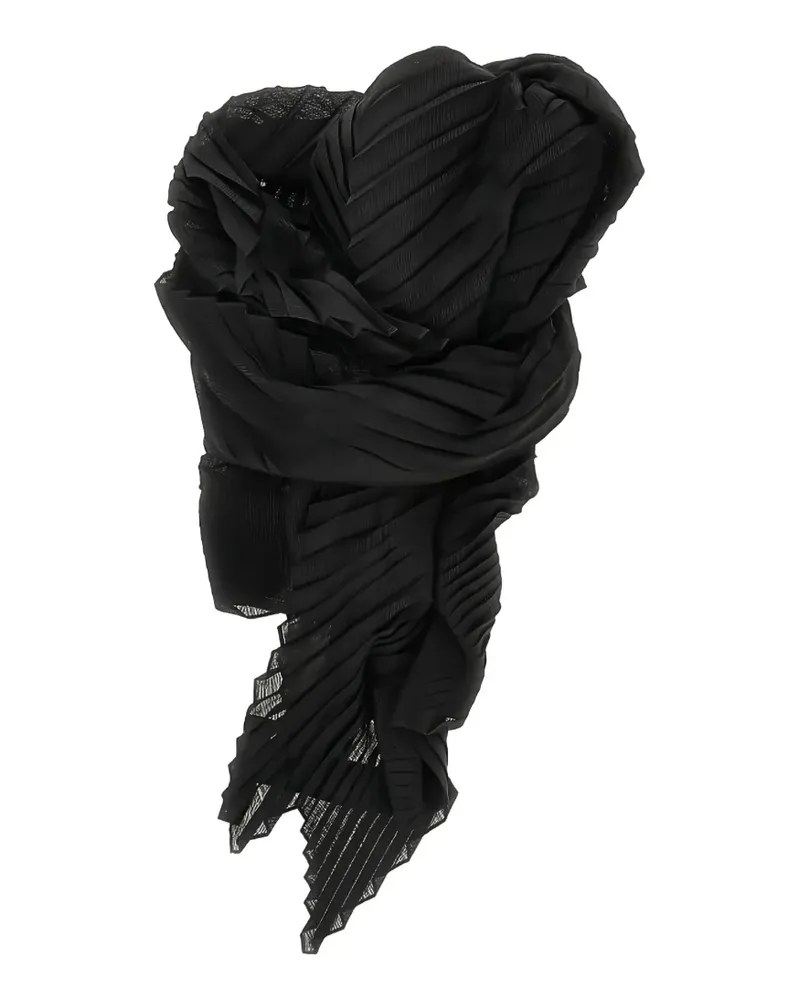 Emporio Armani pleated scarf - Schwarz Schwarz