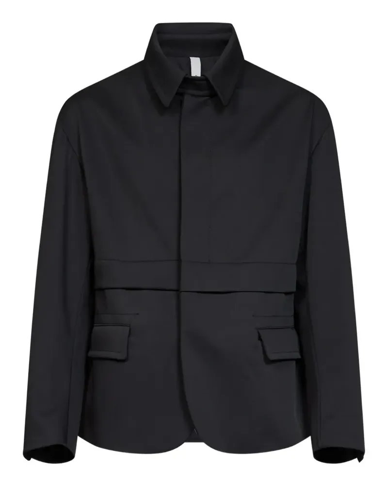 Hevò Hemdjacke mit verdecktem Verschluss - Schwarz Schwarz